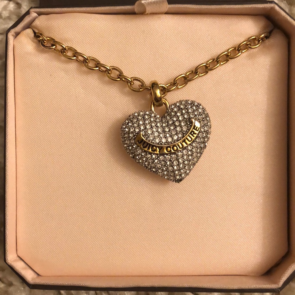 Juicy Couture Puffed Heart Long Pendant Necklace